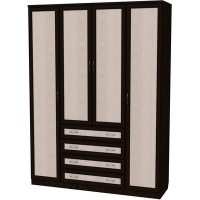 Шкаф для белья со штангой, полками и ящиками №110 Гарун - Изображение 1